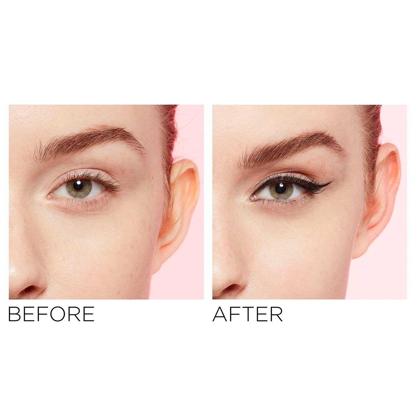 Geschenkset: Mascara & Super Liner - Anwendung mit vorher / nachher Vergleich
